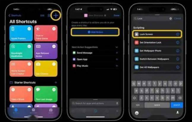 嘉定苹果14锁屏维修店分享iPhone14升级iOS16.4后如何创建锁屏快捷方式 