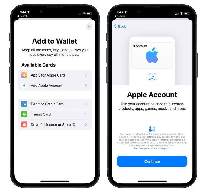 嘉定苹果手机维修分享iOS 15.5钱包App如何添加 Apple 账户 